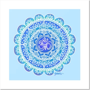Blue Ohm Mandala Posters and Art